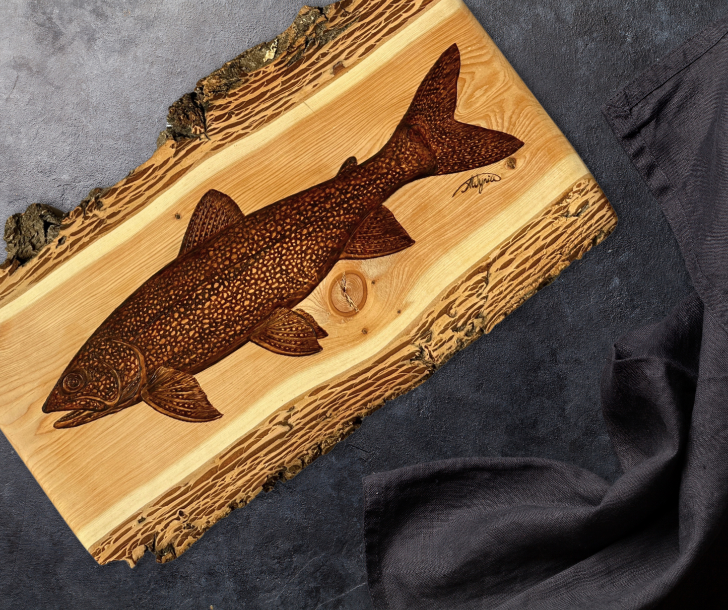 Lake Trout on Douglas Fir