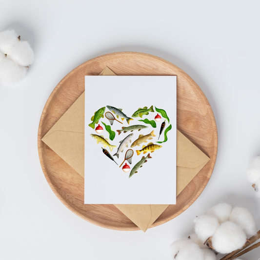 Freshwater Heart - Relationship/Occasion Card