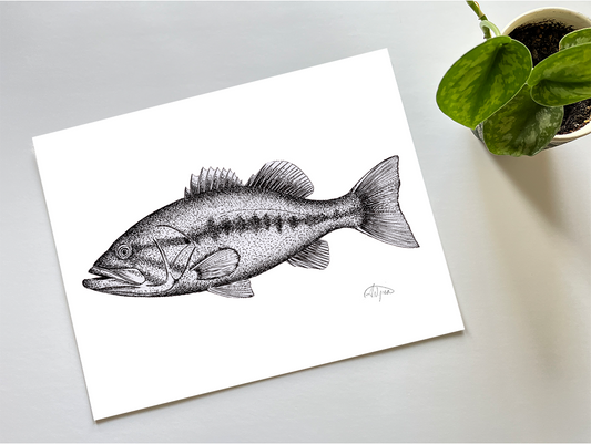 LoFi Largemouth Bass Print