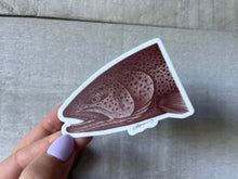 Load image into Gallery viewer, Sepia Brown Trout Vinyl Sticker
