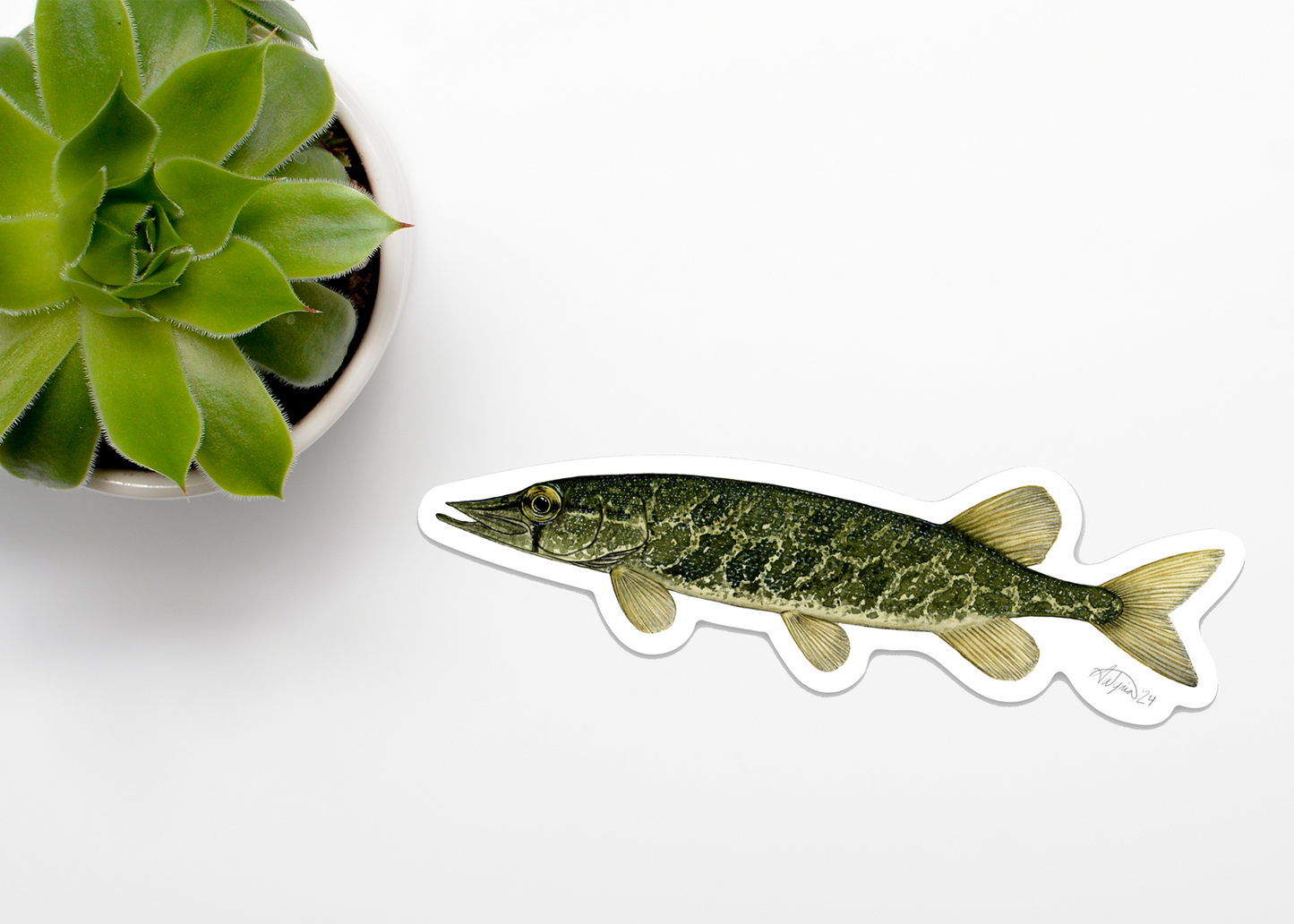 Grass Pickerel Vinyl Sticker