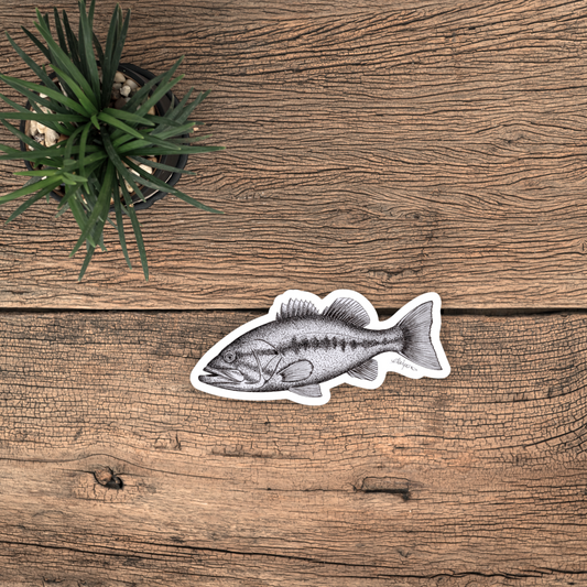 Largemouth Pen and Ink Vinyl Sticker