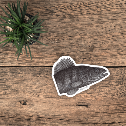 Yellow Perch Vinyl Sticker