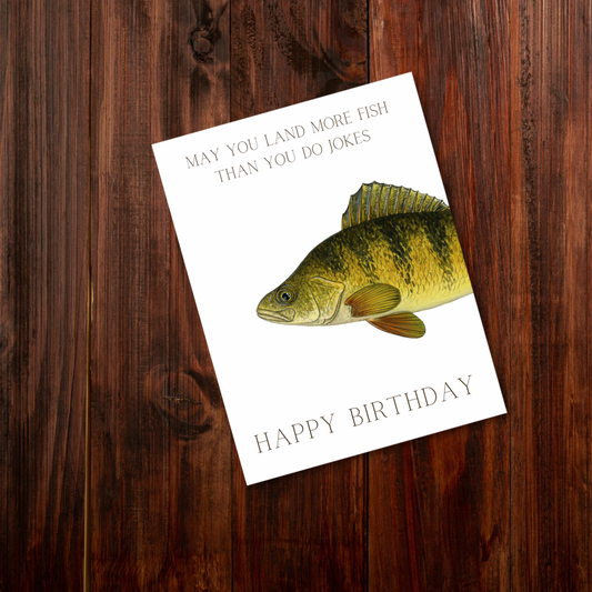 Land More Fish - Birthday Card