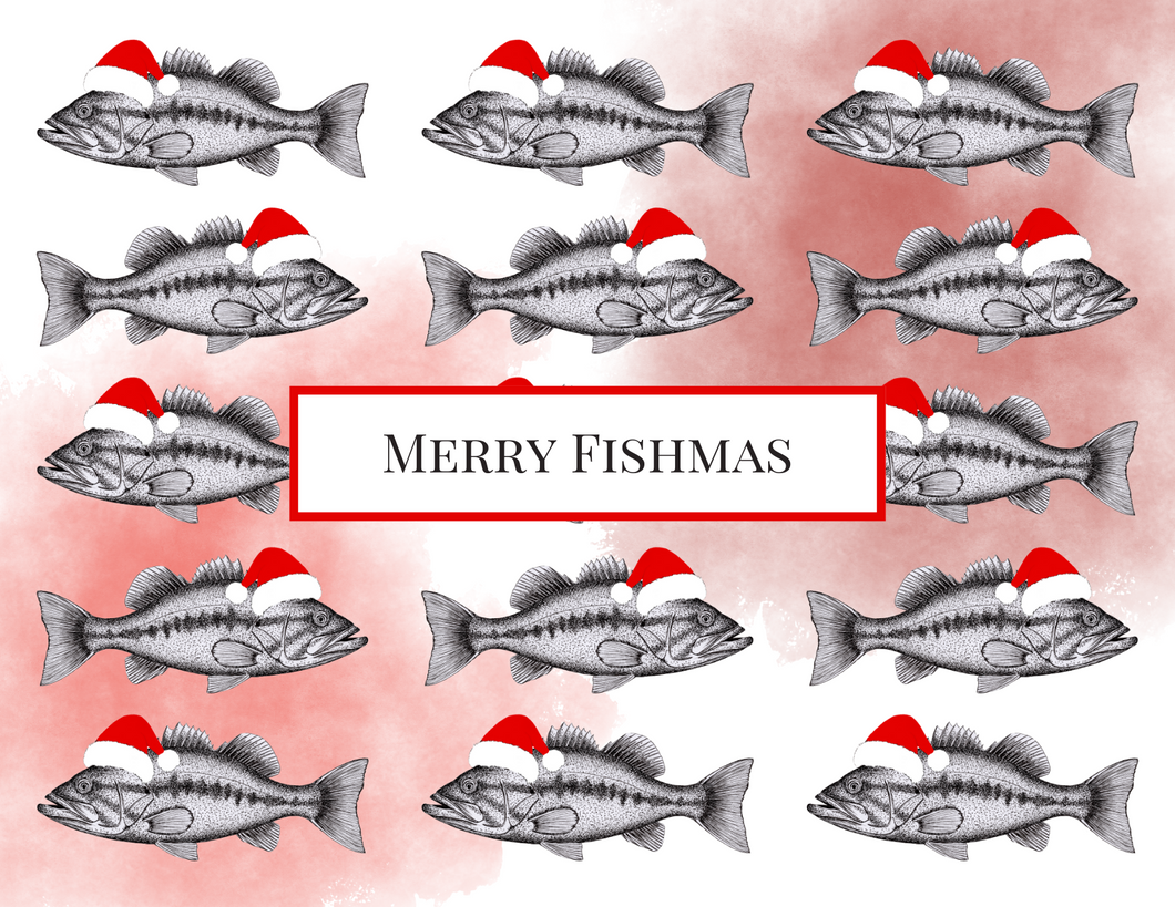 Merry Fishmas (Santa Bass) - Christmas Card