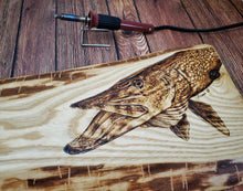 Load image into Gallery viewer, Northern Pike on Live-Edge Ash
