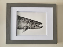 Load image into Gallery viewer, Brook Trout Pen &amp; Ink Original
