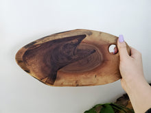 Load image into Gallery viewer, Chinook/King Salmon Black Walnut Live-Edge Keyhole Charcuterie Board
